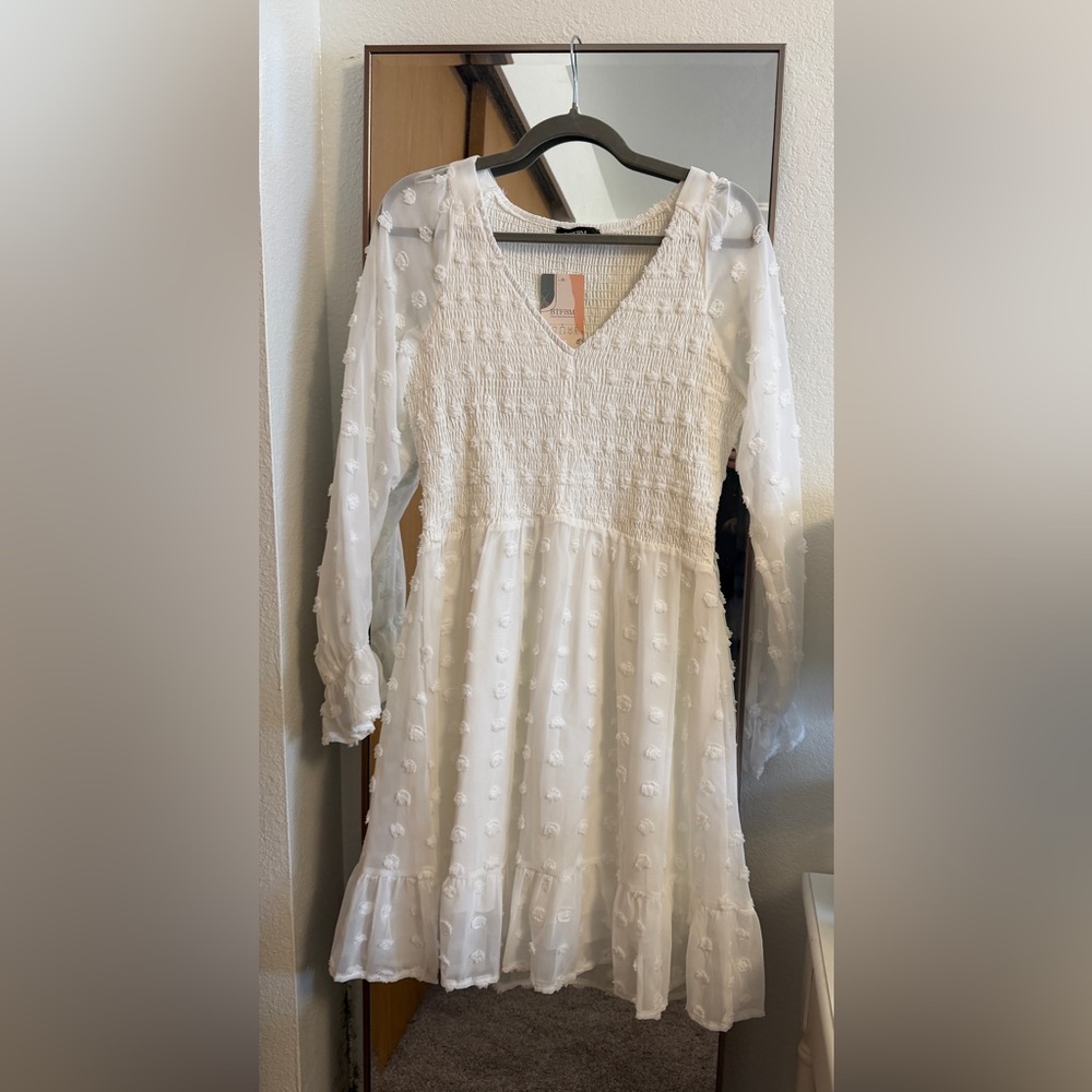 White Flowy Dress